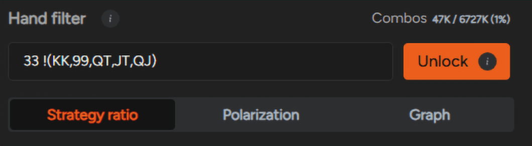 PLO Genius Hand Filter with a custom range.